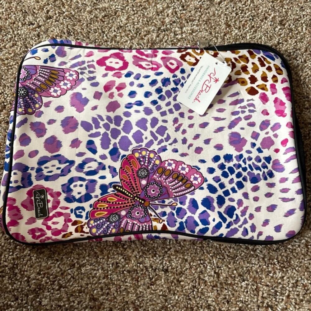 Beach by CLC Water Resistant Laptop Sleeve NWT 17" Diag Butterfly Psalm 16:11